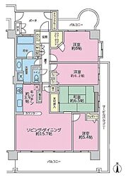 ルネ・マザーズシティ北棟 4LDKの間取図画像