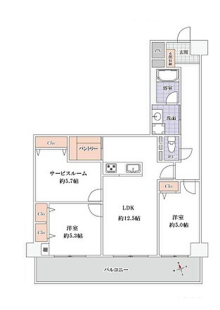 3LDK 間取り