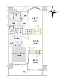 アンビシャス東岩槻 3LDKの間取図画像