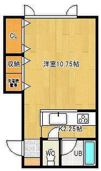 アパートメントS G｜北海道北見市栄町4丁目(賃貸アパート1K・2階・29.81㎡)の写真 その2