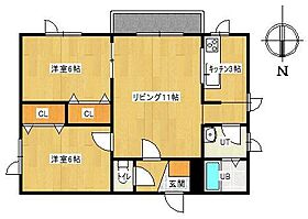 リバーサイド・ラピュタＮ B21 ｜ 北海道北見市西三輪5丁目19番地2号（賃貸アパート2LDK・2階・56.70㎡） その2