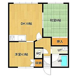 河口マンションA棟 1階/1-D