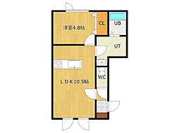 Iｖｙ 1階1LDKの間取り