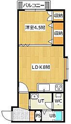 メゾン・ド・キクヤ 1LDKの間取図画像