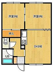 北庄ハイツ 2階/205