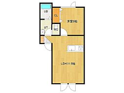 Abeninsakura 1LDKの間取図画像