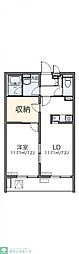 レオネクストアナベル 2階1LDKの間取り
