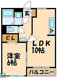 ハイム川原 3階1LDKの間取り