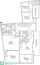 Fons Lucis Izumi 4階1LDKの間取り