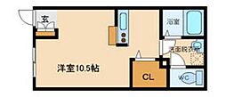 ステップ柴崎 2階ワンルームの間取り