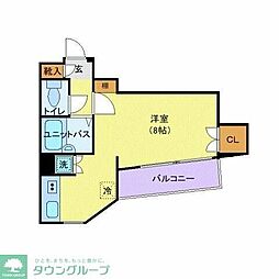 パレ・ホームズ高井戸 3階ワンルームの間取り