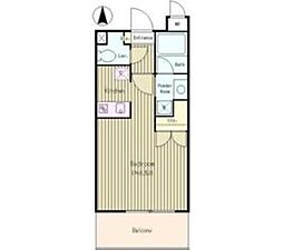 ソレアード武蔵野 1階ワンルームの間取り