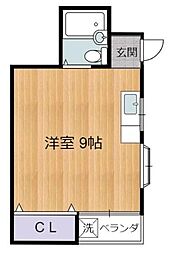 メゾンアザレ 2階ワンルームの間取り