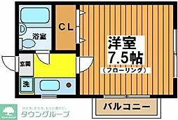 ユニオンメッツ桜上水 1階1Kの間取り