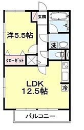 コモレビ大蔵　Ｅ棟 3階1LDKの間取り