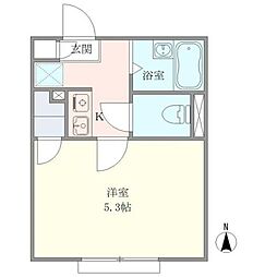 フェリーチェ祖師ヶ谷大蔵 1階1Kの間取り