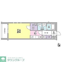 プレジオ桜丘 3階1Kの間取り