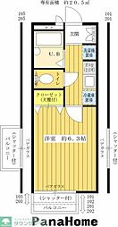 FTホーム桜上水 1Kの間取図画像