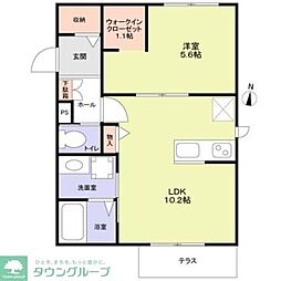 クレール明大前 1LDKの間取図画像