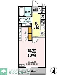 グランデ 1Kの間取図画像