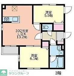 新川レジデンス 2LDKの間取図画像