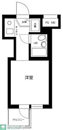 扶桑ハイツ経堂 1Kの間取図画像