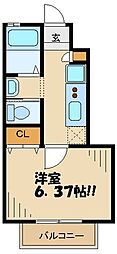 ヴェントフレスコ上高井戸 1Kの間取図画像