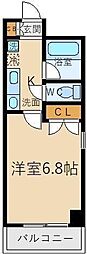 サン・パラッツオ参番館 1Kの間取図画像
