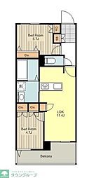ラウレアN吉祥寺 2LDKの間取図画像