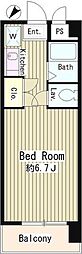 エステージ西調布 1Kの間取図画像