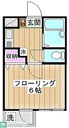 コーポミヤギ 1Kの間取図画像