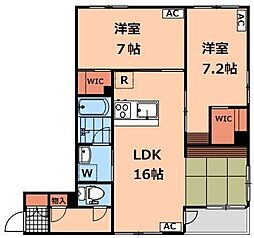 シャーメゾン高井戸 2LDKの間取図画像