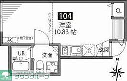 グランエッグス世田谷砧 1DKの間取図画像