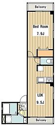 ホワイトメゾン久我山 1LDKの間取図画像
