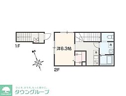 メルラス和泉多摩川 1Kの間取図画像