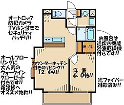 グラーレバイロイト 1LDKの間取図画像