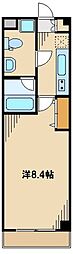 ジョイリーフ仙川 1Kの間取図画像