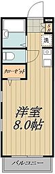 山下ハウス 1Kの間取図画像