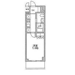 プラウドフラット仙川2 1Kの間取図画像