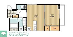 (仮称)武蔵野市御殿山1-10計画 1LDKの間取図画像
