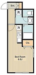 藤ハウス ワンルームの間取図画像