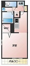 グランツ野川公園 1Kの間取図画像