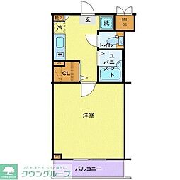 サンテミリオン千歳烏山 1Kの間取図画像