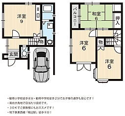 勧修寺平田町 3DKの間取り
