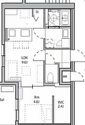 Cocowa Le Hal 東野舞台町新築マンション 1LDKの間取図画像