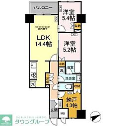 サンジョイアゼロ 2SLDKの間取図画像