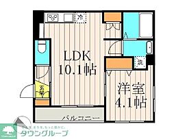 ベル　リヴィエール 1階1LDKの間取り