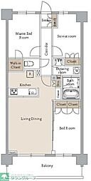 ＡＲＫ　ＣＩＴＹ船堀 3階2SLDKの間取り