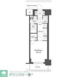 ブランシエスタ東陽町 6階1Kの間取り