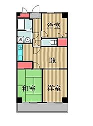 メゾンロワイヤル 5階3DKの間取り